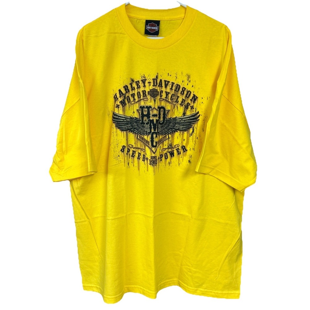 Harley-Davidson Badlands Wall SD Yellow Graphic T-Shirt 3XL Mens